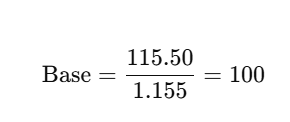 Compound Reverse Sales Tax Calculator