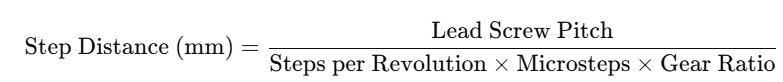 CNC Step Distance Calculator