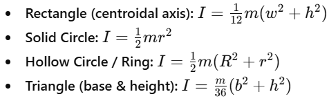 Moment of Inertia Calculator